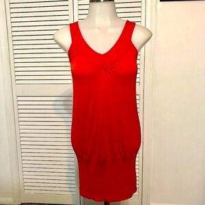 Wet Seal Orange Y2K Bubble Mini Dress